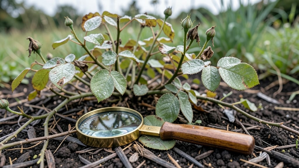 Rose Plant Leaves Turning White: Fungal Blight Fix With Organic Sprays