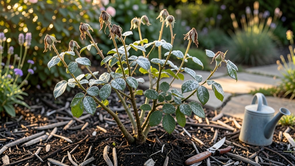 White on Rose Bush Leaves: Fungal Blight Cure in 3 Natural Steps