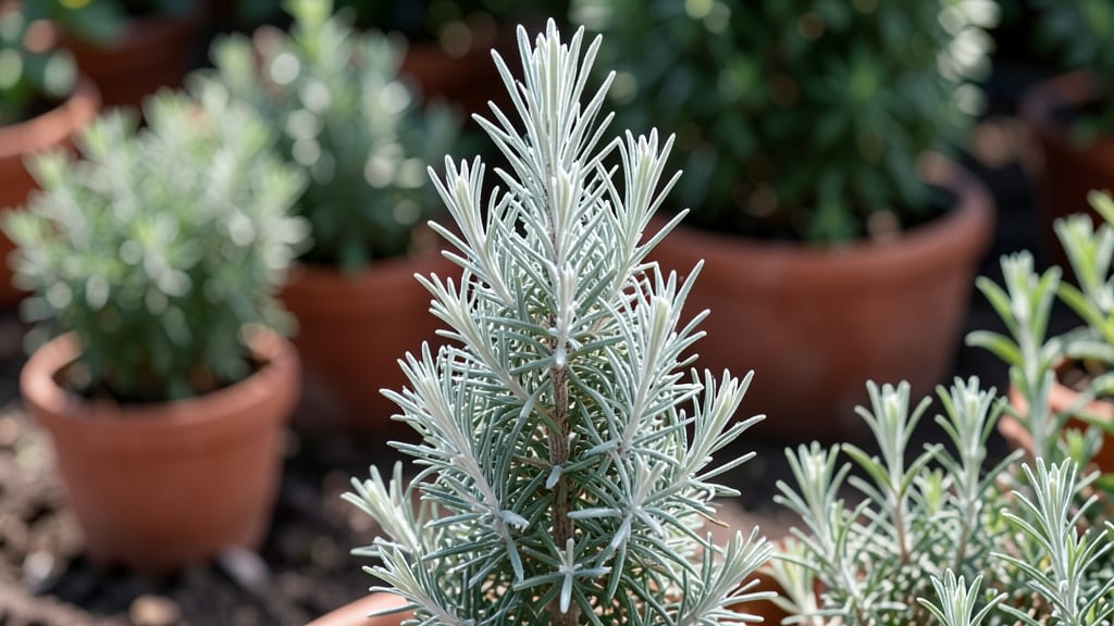 Blue Spires Rosemary (Rosmarinus officinalis 'Blue Spires')