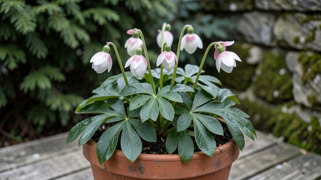 Helleborus Ice N Roses Picotee: Frost-Kissed Elegance for Year-Round Containers