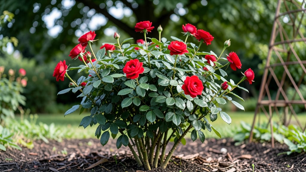 Mini Red Rose Bush: Compact Climber With Year-Round Color