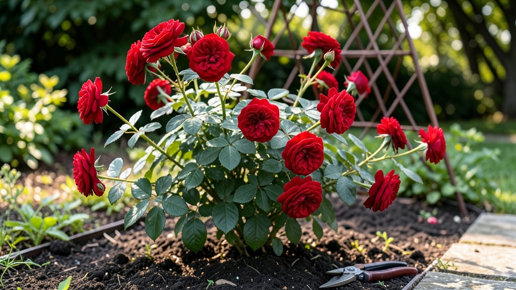 Red Masterpiece Rose: Disease-Resistant Climber With Nonstop Blooms