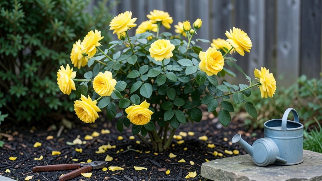 Japanese Yellow Rose Bush Growing Guide: Fragrant Climber’s Pruning Calendar for Season-Long Blooms