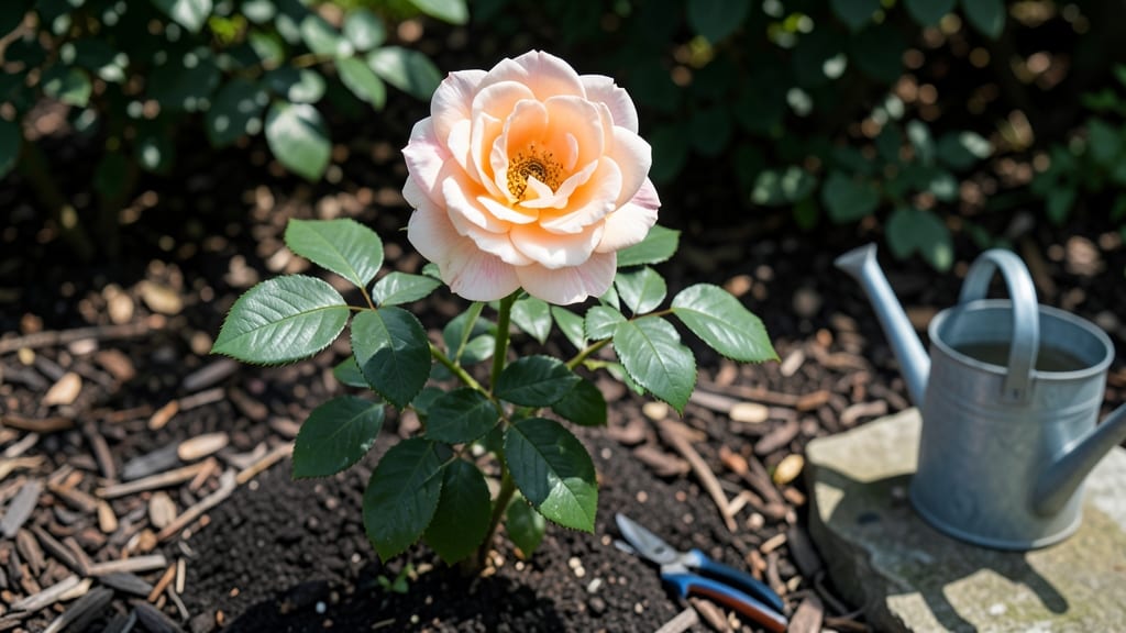 Peach Swirl Hybrid Tea Rose Growing Guide: Fragrant Climber Thrives in Containers Year Round
