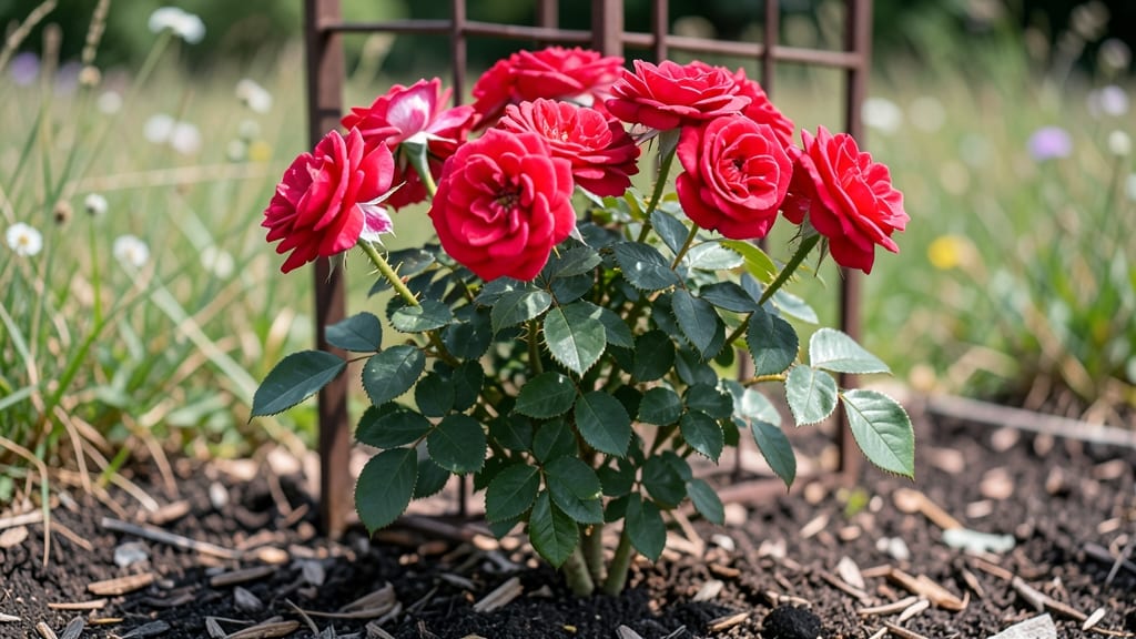 Red and White Miniature Roses: Colorful Border Magic in Containers